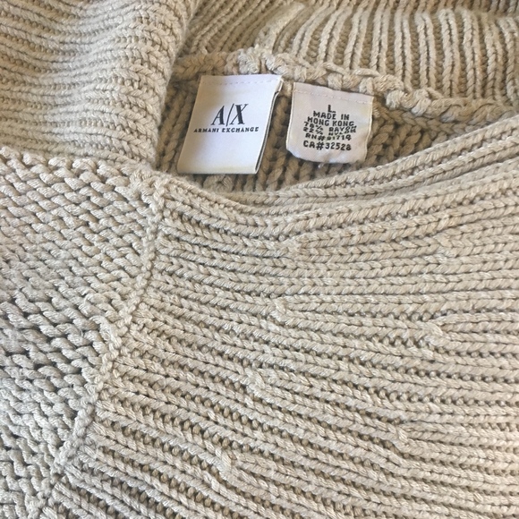 A/X Armani Exchange Tan Wrap Sweater - Picture 4 of 4